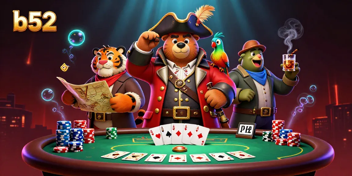 Experience thrilling wins with b52, featuring a vibrant casino scene with rich poker elements.